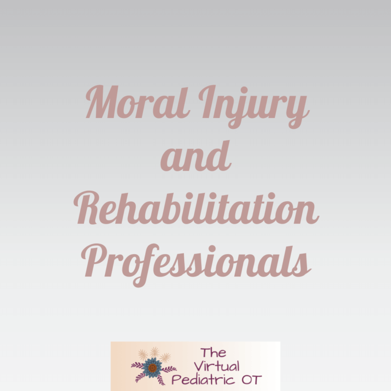 Moral Injury and Rehabilitation Professionals