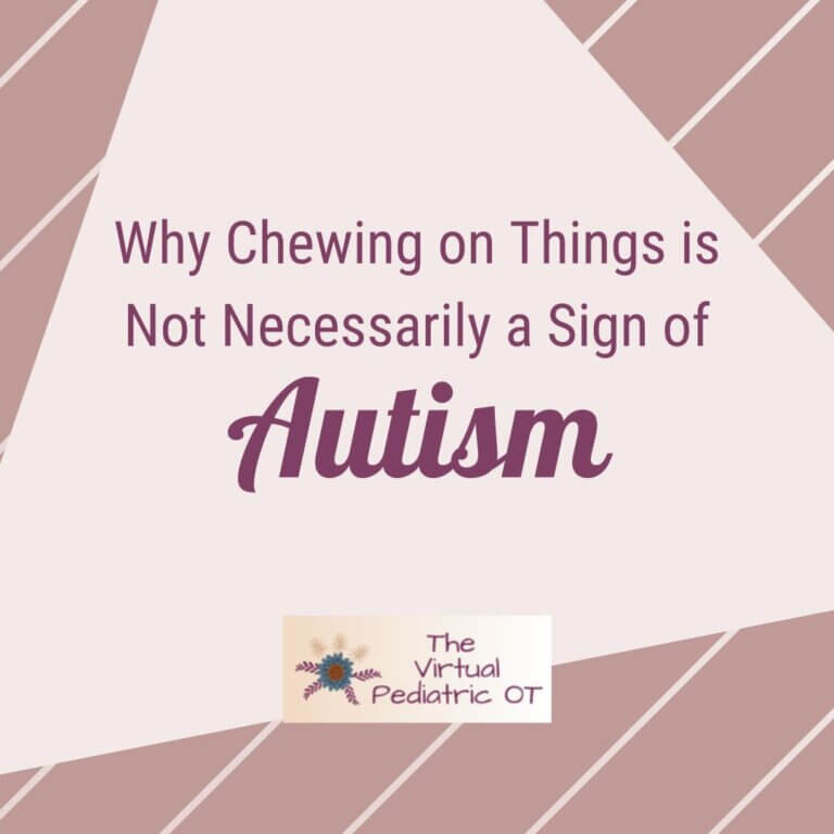 If your child is like mine, and chews on almost everything you might be wondering what that means. Is chewing on things a sign of autism? Or is it normal child development? Or is it a sign of something else?