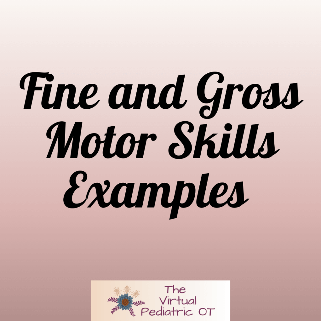 Fine and Gross Motor Skills Examples
